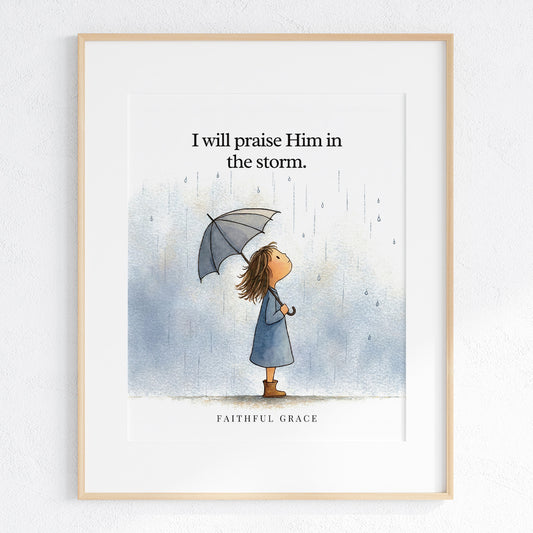 Praise Him in the storm.