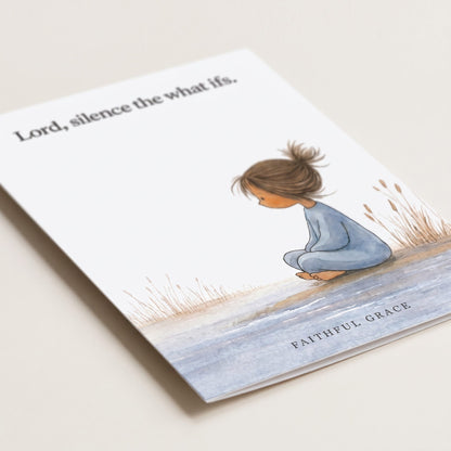 Close-up of the Silence the what ifs card showing the smooth matte finish and fold