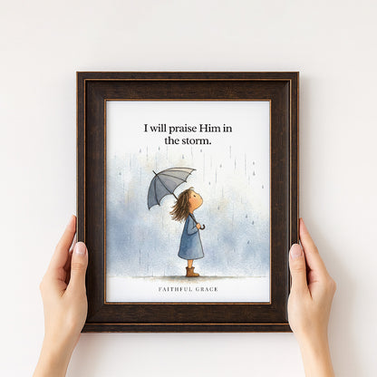 Praise Him in the storm.