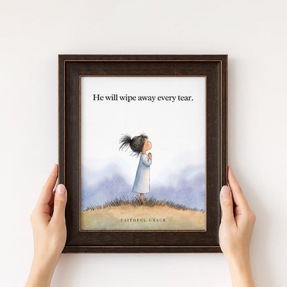 He will wipe away every tear.