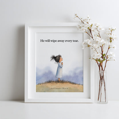 He will wipe away every tear.
