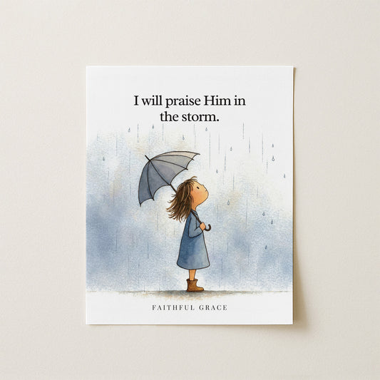 Praise Him in the storm.