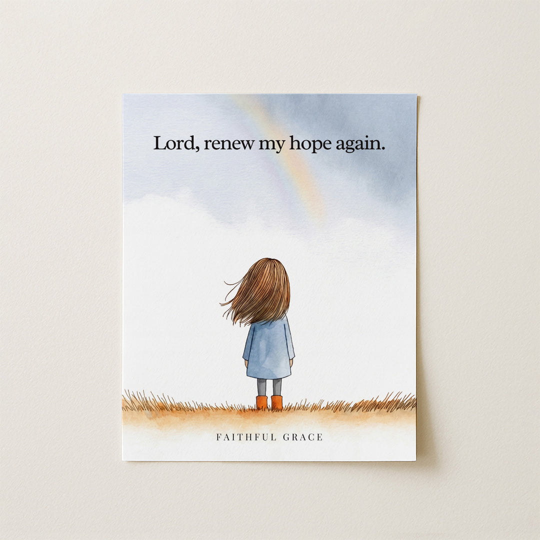 Renew my hope again.