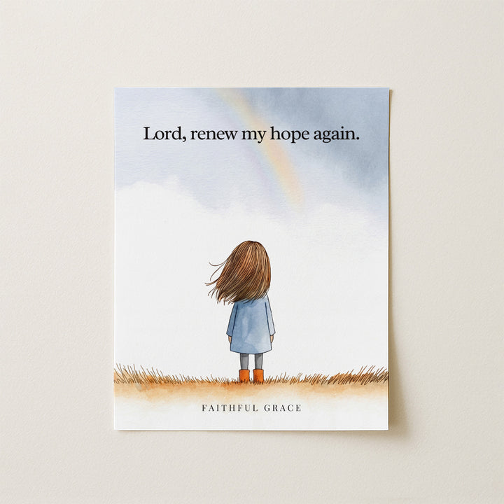 Renew my hope again.