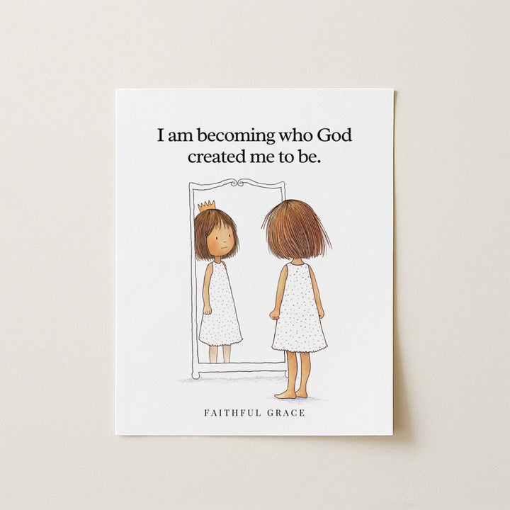Becoming who God created me to be.