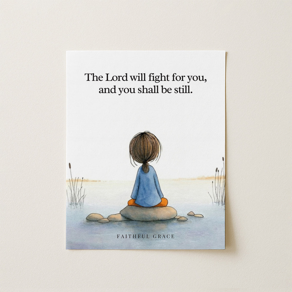 The Lord will fight for you. print
