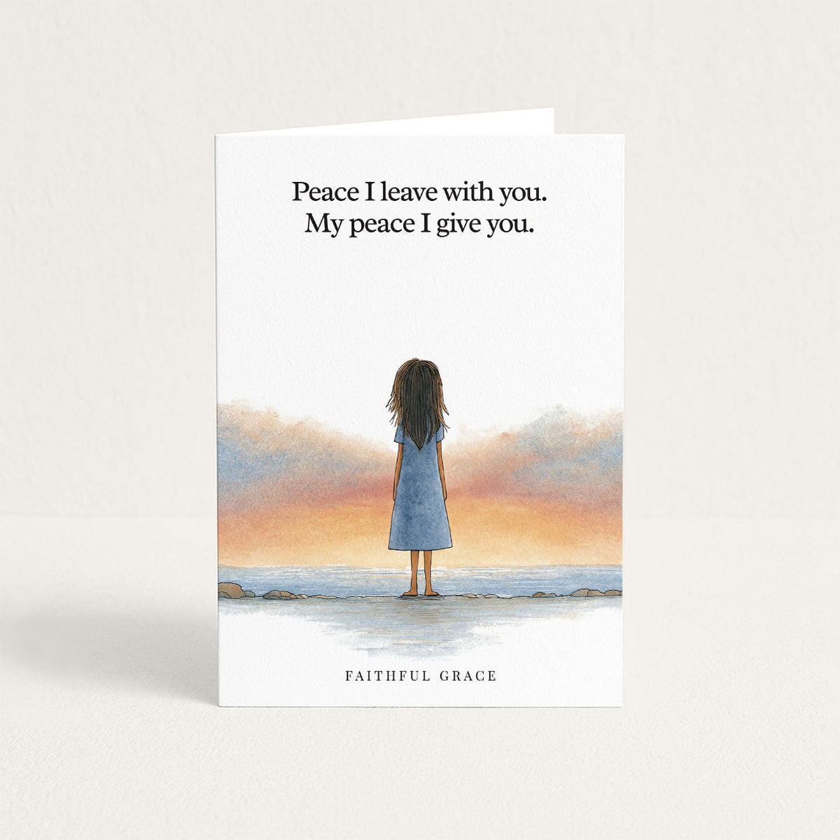 Peace card reading "Peace I leave with you. My peace I give you."