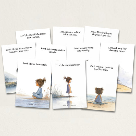 The Peace card bundle: ten peace greeting cards, with Silence the what ifs, Be my peace and My peace in troubled times at the front
